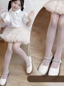 Girls Pantyhose Summer Thin Baby Mesh Leggings White Lolita Children's Pantyhose Socks Tights