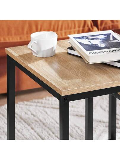 SoBuy FBT42 HG, Nesting Tables, Set Of Coffee Tafel Side End Table, Grijs Zwart view 7