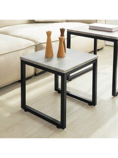 SoBuy FBT42 HG, Nesting Tables, Set Of Coffee Tafel Side End Table, Grijs Zwart view 5