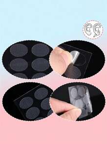 50/100 piezas Protector adhesivo invisible para perforaciones de oreja, accesorios para agrandamiento de lóbulos, pegamento para atrás de aros - Multicolor - Ver 8