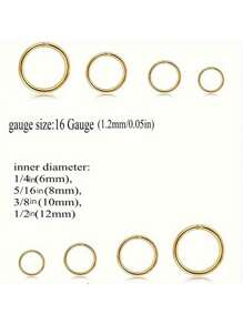 IRONBOX 1pc 16G Surgical Steel Hinged Clicker Septum Nose Rings Hoop Helix Cartilage Daith Tragus Earrings Body Piercing Jewelry