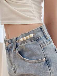 12 件仿珍珠腰夹可调节腰部服装配饰女士隐形腰带，无卡纸连衣裙配饰衣服别针包饰背包学校办公室配饰衬衫夹克珠宝万圣节衣服别针有趣可爱教师礼物万圣节配饰教师节服装配饰包饰圣诞节