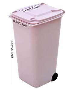 1 Miếng Màu thuần Thùng rác , Màu hồng Mini Thùng rác Đối với Bàn - Hồng - Xem 10