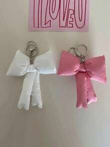 Ins 小众可爱蝴蝶结钥匙扣，高端手感包包挂件，少女心背包装饰，轻巧方便携带易于悬挂，可轻松挂在车钥匙、手袋、背包、钱包等物品上，适合约会、婚礼、购物、办公室、汽车、家居等任何场合，是生日、节日或聚会时送给朋友、妻子、家人、同学、女士和女孩的理想礼物选择 - 彩色 - 查看 19