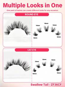 120 piezas (Longitud mixta de 10-16 mm) Cúmulos de pestañas individuales, pestañas en cúmulo con volumen rizado D, pestañas en cúmulo de apariencia natural y extra gruesas, pestañas en cúmulo suaves y delicadas, conjunto de extensiones de pestañas postizas segmentadas ultra ligeras y reutilizables para uso personal en el hogar o en movimiento para uso diario, bodas, citas, fiestas, festivales de música - D - Ver 8