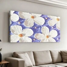 Framed-3D Floral Canvas Print, Fresh And Natural-Style Art Decor, Suitable For Bedrooms, Kitchens, Dining Rooms, Living Rooms, Offices, And Other Home Decor Wall Spaces     Abstract Canvas Painting, Modern Luxury Style Art Decorative Painting, Suitable For Bedroom, Kitchen, Dining Room, Living Room, Office And Other Home Decoration Wall