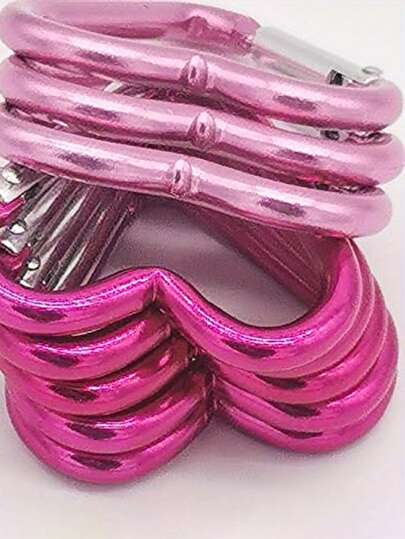 10 piezas/20 piezas/1 pieza Mosquetón en forma de corazón de aleación de aluminio, llavero colgante de aleación de aluminio color rosa/burdeos, gancho de fijación de accesorio para mochila, herramienta de llavero para exteriores, apto para colgar llaves, linterna, cuerda, manguera, botella de agua y otros artículos de la vida diaria y exteriores, también se puede usar como llavero, accesorio de camping, senderismo y mochila para exteriores