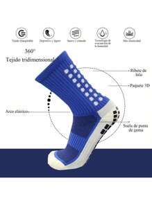 Football Socks,12 Pairs Men's Sports Socks, Cotton Mid-Calf Socks, Non-Slip, Breathable, Suitable For Football, Baseball, Basketball, Running - 彩色 - 查看 4