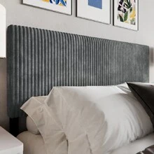 Cabecero para cama, piel de conejo inspiración, diseño con patron lineal, extra suave, acojinado