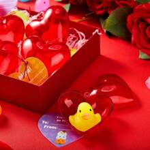 Joyfy 28 Packs Valentines Day Glow In Dark Squishy Mochi Filled Heart Toys With Gift Cards For Family Exchange Gifts Party Favors Set - 彩色 - 查看 7