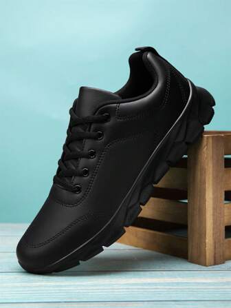 男士时尚公路跑鞋轻便健身鞋绿色柔软舒适运动鞋健身健身鞋防滑健身鞋全黑