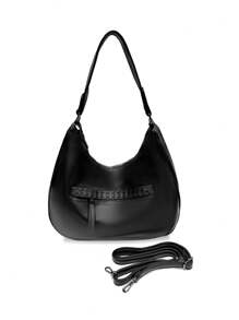 Bolso MILANO, informal, de moda, elegante, único, moderno, de lujo, de piel de PU, con asa de hombro, de mano y bandolera, con correa ajustable, adecuado para fiestas, vacaciones, negocios, verano, estilo retro, fines de semana, regalo