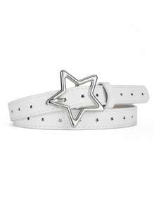 1/3 件女童简约星扣腰带，粉色腰带，白色腰带，蓝色腰带 - 彩色 - 查看 4