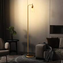 Homasis Industrial Floor Lamp W/ Hanging Glass Lampshade And Foot Switch Modern - 美規A型插(110-127V) - 查看 4
