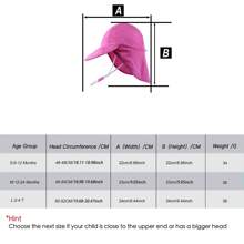 Infants Toddlers Hats Chin Strap Baby Boys Girls Sun Protection Hat Outdoor Play Wide Brim Bucket Hat With Neck Flap