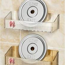 No-Drill Bathroom Shelf Toilet Rack Accessories Bathroom Storage Corner Shelve Kitchen Wall Dinding