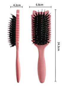 Cepillo definidor de rizo 2025 - Cepillo sin tirones para estilizar y desenredar los rizos de hombres y mujeres - Antiencrespamiento, uso en seco y húmedo, cepillo de pelo, peine, herramientas para el cabello, productos y accesorios para la peluquería, salón de belleza, artículos de viaje esenciales