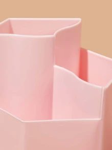 1pc Multifunctional Cosmetic Storage Box For Pencils, Lipstick, Blush Makeup Organizer - Rose Red - View 5