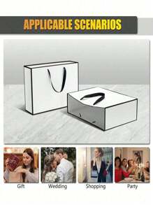 1 件礼品袋、节日礼品袋、服装包装袋、圣诞节情人节 - 白色 - 查看 9