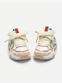 Balabala Girls' Sweet And Breathable Sneakers, Spring/Fall - Beige - View 4