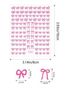 1 套：蝴蝶结贴纸、配件、玻璃杯、带手柄杯、16 盎司、24 盎司、30 盎司、40 盎司杯、可爱蝴蝶结 DIY 贴纸 - 彩色 - 查看 7