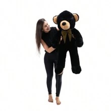 Urso Preto com Laço Tabaco