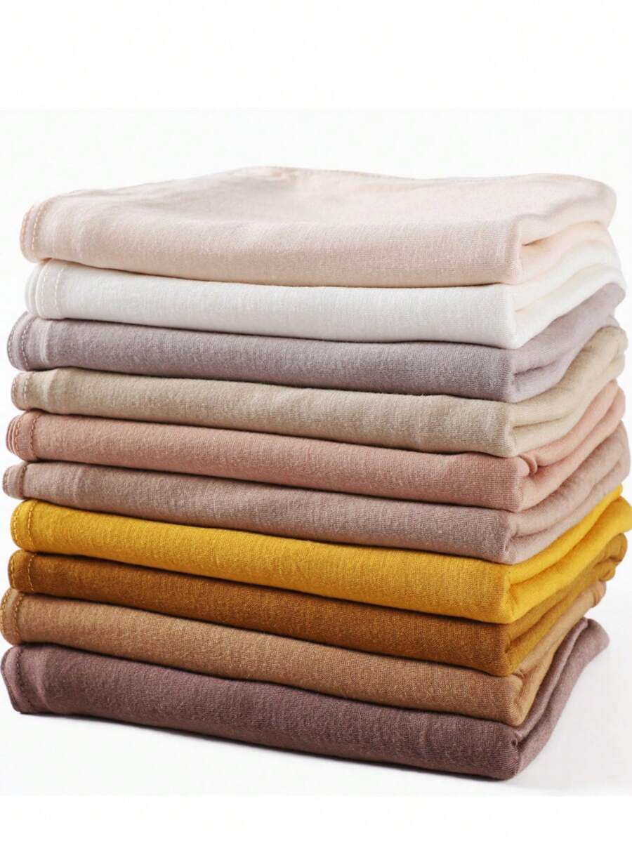 1 Piece Stretch Jersey Turban Stretchy Head Wrap Knit Headwraps Urban Hair Scarf Head Wrap Solid Color Ultra Soft Extra Long Breathable Head Band Tie For Women Casual - Multicolor - View 1