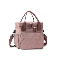 1pc Large Capacity Thermal Insulated Shoulder Tote Bag, Waterproof Picnic Cooler Bag, Outdoor Lunch Box With Double Layer Food Preservation