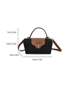 1 pieza Bolso de mano de moda pequeño y cuadrado, bolso de hombro y bandolera versátil y de moda para mujer, monedero mini de unicolor, cabe teléfono, monedas, lápiz labial, uso diario, ir al trabajo