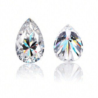 En 100 % Moissanite Vit D Färg Päronslipad VVS1 Moissanite Lös Sten Med GRA-certifikat DIY