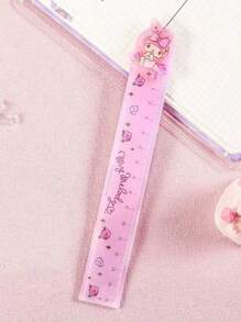 Sanrio 1pc Ruler Hello Kawaii Kitty Kuromi My Melody Cinnamoroll Cartoon 15cm Ruler Kawaii Stationery Back To School Season Gift