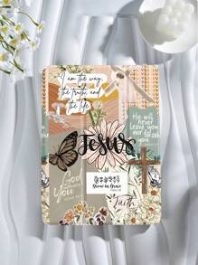 Funda protectora de tableta con palabras inspiradoras, compatible con iPad Mini4/Mini5/Mini6/Air 5ta Gen 2022, compatible con Samsung Galaxy Tab A9 Plus de 10,95 pulgadas, compatible con Huawei MatePad de 10,4 pulgadas/Tableta, con portaplumas/anti-caída/tapa con activación/suspensión automática