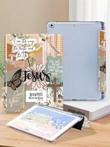 Funda protectora de tableta con palabras inspiradoras, compatible con iPad Mini4/Mini5/Mini6/Air 5ta Gen 2022, compatible con Samsung Galaxy Tab A9 Plus de 10,95 pulgadas, compatible con Huawei MatePad de 10,4 pulgadas/Tableta, con portaplumas/anti-caída/tapa con activación/suspensión automática