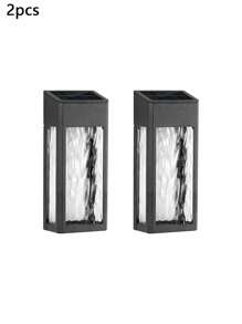 1/2 Stück Solarwandleuchten für den Außenbereich, Solarwandleuchten mit gewelltem/Blasenglas, Solarzaunleuchten, dekorative Solarleuchten für den Außenbereich mit automatischer Ein-/Ausschaltung, Warmweiß-/Farbwechsel-Beleuchtung für Dekorationsbeleuchtung an Wänden, Zäunen, Höfen, Veranden, Gärten, Solarleuchten für den Außenbereich