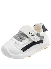 1 par de zapatos para caminar para niños y niñas de 1 a 4 años, con malla transpirable, suela suave antideslizante y cierre de gancho y bucle, apropiados para uso en interiores y exteriores, de estilo deportivo y casual para primavera/otoño
