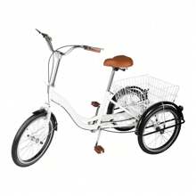 kangten 20" Dreirad für Erwachsene 20 Zoll Dreirad für Erwachsene Senioren Damen Männer Multifunktionale Fahrrad Kreuzfahrrad mit Einkaufsaufbewahrungskorb