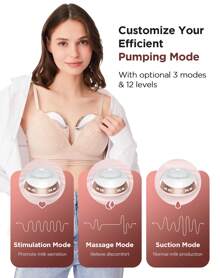 Quiet Electric Breast Pump, 2-Pack - Lightweight Electric Breast Pump With Enhanced Leak Protection, 3 Modes And 12 Settings, With 17/19/21/24 Mm Flanges (2-Pack). A Great Gift! - Gold - View 8