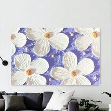 Framed-3D Floral Canvas Print, Fresh And Natural-Style Art Decor, Suitable For Bedrooms, Kitchens, Dining Rooms, Living Rooms, Offices, And Other Home Decor Wall Spaces     Abstract Canvas Painting, Modern Luxury Style Art Decorative Painting, Suitable For Bedroom, Kitchen, Dining Room, Living Room, Office And Other Home Decoration Wall