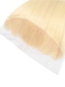 613 金色前额直发 13x4 透明蕾丝前额闭合巴西处女雷米头发金色前额人发女士用婴儿头发预先拔下 - S613 - 查看 4