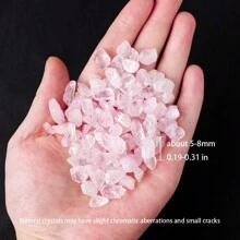 Piedras naturales, material de cuarzo rosa, grava de cristal, virutas de piedra, minerales, espécimen de reiki, gemas, decoración de acuario