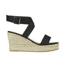 CIPRIANI - Women's High Wedge Hessian Sandals With Ankle Strap Shoes By Emma - Black - View 2