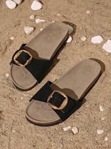 哇！德国软木拖鞋，系带，夏季舒适，三扣交叉带，平底凉鞋