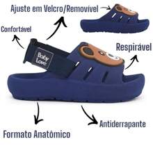 Adjustable Orthopedic Bear Babouche Flip Flop Sandal For Boys - Màu xanh hải quân - Xem 2