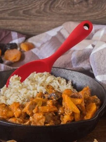 1pc Random Color Simple Rice Spoon, Practical Multipurpose,School Supplies - Multicolor - View 2