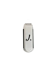 二合一镀银折叠梳子兼化妆镜 - 便携式，印有黑色 A-Z 字母和心形图案，适合旅行、度假和居家使用，方便携带，现代旅行美容工具