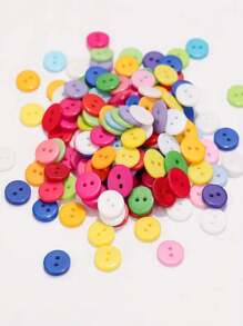 50-Pack Premium Resin Buttons - 7.5mm To 25mm Assorted Sizes, Colorful Two-Hole Plastic Buttons For DIY Crafts, Sewing, Shirts, Suits - White, Red, Black, Beige - For Crafters & DIY Enthusiasts - Perfect Gift For Sewing Lovers