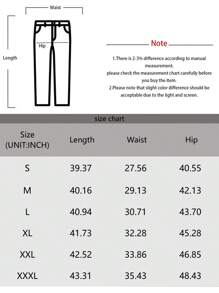 TRFIC Mens Fleece Cargo Sweatpants Heavyweight Elastic Waist Pants With Pockets Baggy Drawstring Jogger Pants - 紅色 - 查看 7