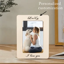 [定制] 1pc+个性化木制相框，可装饰，适合情人节、父亲节、母亲节、生日礼物，定制文字