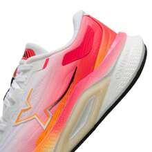 XTEP 男士运动鞋健身运动透气休闲运动鞋跑步鞋，经典白/激光红/霓虹橙