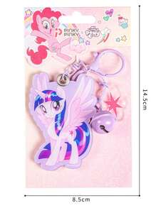 1pc  Acrylic Jingle Bell Keychain Backpack Charm, Pinkie Pie & Twilight Sparkle Design, Suitable Gift For Couples, BFFs, Family, Birthday, Party Party Favors Wedding Gifts Birthday Gifts Graduation